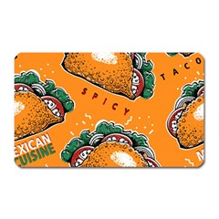 Seamless Pattern With Taco Magnet (rectangular) by BangZart