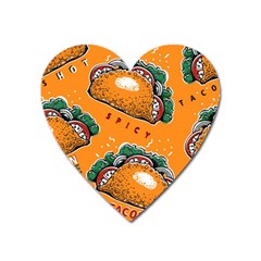 Seamless Pattern With Taco Heart Magnet by BangZart