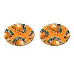 Seamless Pattern With Taco Cufflinks (oval) by BangZart