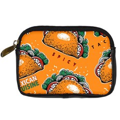 Seamless Pattern With Taco Digital Camera Leather Case by BangZart