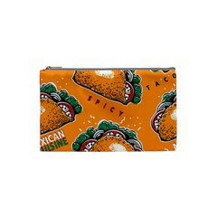 Seamless Pattern With Taco Cosmetic Bag (small) by BangZart