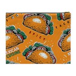 Seamless pattern with taco Cosmetic Bag (XL) Back