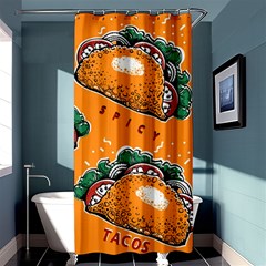 Seamless Pattern With Taco Shower Curtain 36  X 72  (stall)  by BangZart