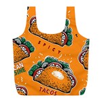 Seamless pattern with taco Full Print Recycle Bag (L) Back