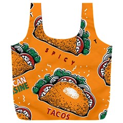 Seamless Pattern With Taco Full Print Recycle Bag (xxl) by BangZart