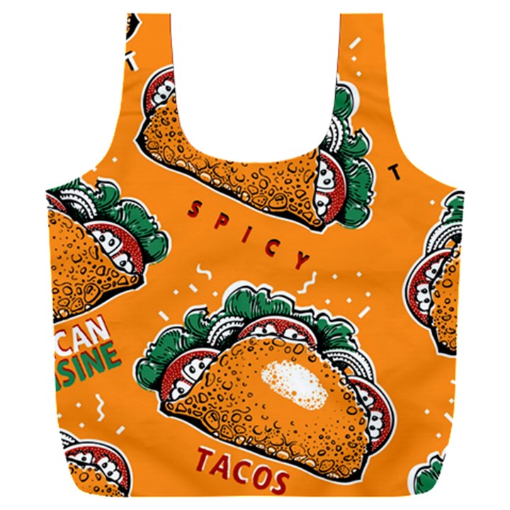 Seamless pattern with taco Full Print Recycle Bag (XXL)