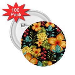 Fabulous Colorful Floral Seamless 2 25  Buttons (100 Pack)  by BangZart