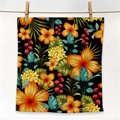 Fabulous Colorful Floral Seamless Face Towel by BangZart