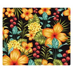 Fabulous Colorful Floral Seamless Double Sided Flano Blanket (small)  by BangZart