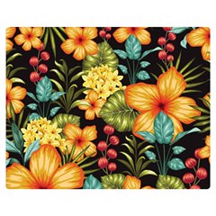 Fabulous Colorful Floral Seamless Double Sided Flano Blanket (medium)  by BangZart