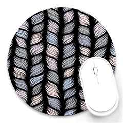 Seamless pattern with interweaving braids Round Mousepads