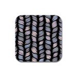 Seamless pattern with interweaving braids Rubber Square Coaster (4 pack)  Front