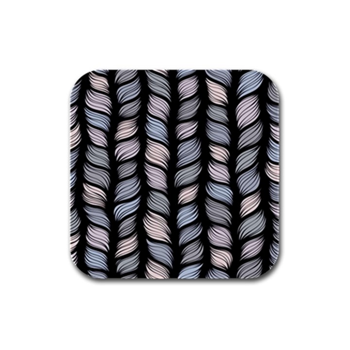 Seamless pattern with interweaving braids Rubber Square Coaster (4 pack) 