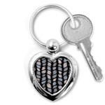 Seamless pattern with interweaving braids Key Chain (Heart) Front