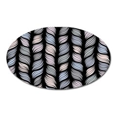 Seamless pattern with interweaving braids Oval Magnet