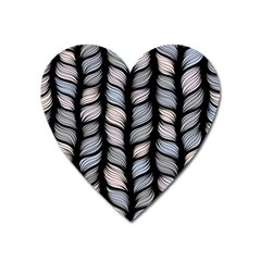 Seamless Pattern With Interweaving Braids Heart Magnet by BangZart