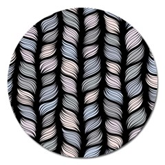 Seamless Pattern With Interweaving Braids Magnet 5  (round) by BangZart