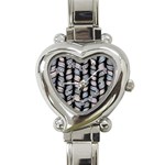 Seamless pattern with interweaving braids Heart Italian Charm Watch Front