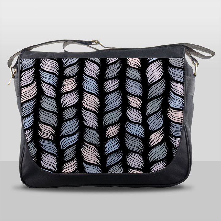 Seamless pattern with interweaving braids Messenger Bag