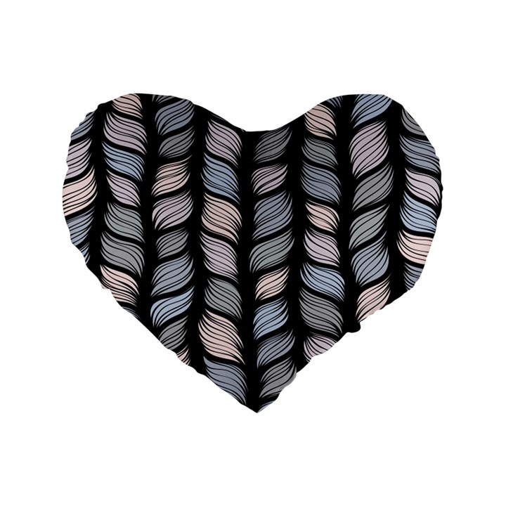 Seamless pattern with interweaving braids Standard 16  Premium Heart Shape Cushions