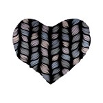 Seamless pattern with interweaving braids Standard 16  Premium Heart Shape Cushions Back