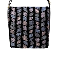 Seamless pattern with interweaving braids Flap Closure Messenger Bag (L)