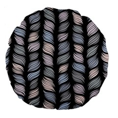 Seamless pattern with interweaving braids Large 18  Premium Flano Round Cushions