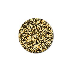 Damask Teardrop Gold Ornament Seamless Pattern Golf Ball Marker by BangZart