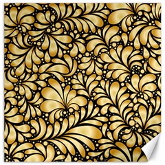 Damask Teardrop Gold Ornament Seamless Pattern Canvas 16  X 16  by BangZart