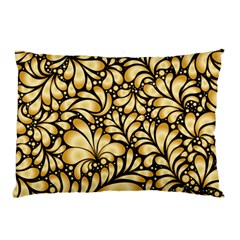 Damask Teardrop Gold Ornament Seamless Pattern Pillow Case by BangZart