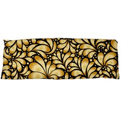 Damask Teardrop Gold Ornament Seamless Pattern Body Pillow Case (dakimakura) by BangZart