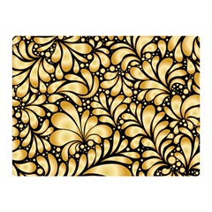 Damask Teardrop Gold Ornament Seamless Pattern Double Sided Flano Blanket (mini)  by BangZart