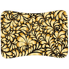 Damask Teardrop Gold Ornament Seamless Pattern Velour Seat Head Rest Cushion by BangZart