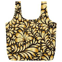 Damask Teardrop Gold Ornament Seamless Pattern Full Print Recycle Bag (xxl) by BangZart