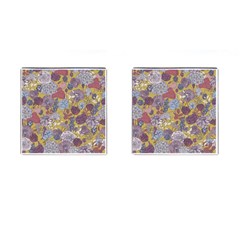 Floral Seamless Pattern With Flowers Vintage Background Colorful Illustration Cufflinks (square) by BangZart