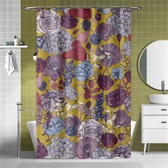 Floral Seamless Pattern With Flowers Vintage Background Colorful Illustration Shower Curtain 48  X 72  (small)  by BangZart