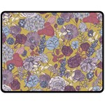 Floral seamless pattern with flowers vintage background colorful illustration Double Sided Fleece Blanket (Medium)  58.8 x47.4  Blanket Front