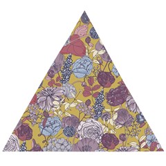 Floral Seamless Pattern With Flowers Vintage Background Colorful Illustration Wooden Puzzle Triangle by BangZart