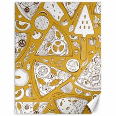 Vector Seamless Pizza Slice Pattern Hand Drawn Pizza Illustration Great Pizzeria Menu Background Canvas 12  X 16  by BangZart