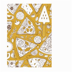 Vector Seamless Pizza Slice Pattern Hand Drawn Pizza Illustration Great Pizzeria Menu Background Large Garden Flag (two Sides) by BangZart