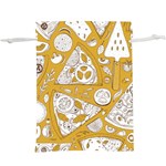 Vector seamless pizza slice pattern hand drawn pizza illustration great pizzeria menu background  Lightweight Drawstring Pouch (XL) Front