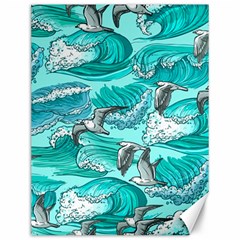 Sea Waves Seamless Pattern Canvas 12  X 16 