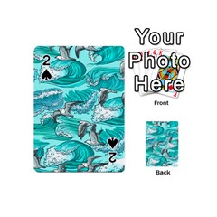 Sea Waves Seamless Pattern Playing Cards 54 Designs (mini) by BangZart