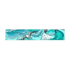 Sea Waves Seamless Pattern Flano Scarf (mini) by BangZart