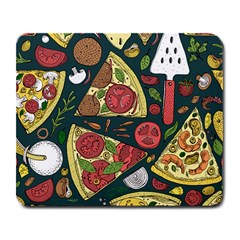 Vector Seamless Pizza Slice Pattern Hand Drawn Pizza Illustration Great Background Large Mousepads by BangZart