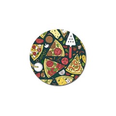 Vector Seamless Pizza Slice Pattern Hand Drawn Pizza Illustration Great Background Golf Ball Marker (4 Pack) by BangZart