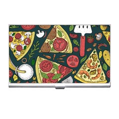 Vector Seamless Pizza Slice Pattern Hand Drawn Pizza Illustration Great Background Business Card Holder by BangZart