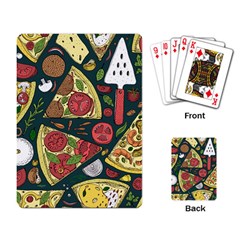 Vector Seamless Pizza Slice Pattern Hand Drawn Pizza Illustration Great Background Playing Cards Single Design (rectangle) by BangZart