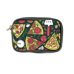 Vector Seamless Pizza Slice Pattern Hand Drawn Pizza Illustration Great Background Coin Purse by BangZart