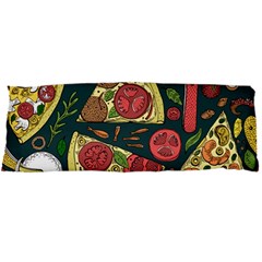 Vector Seamless Pizza Slice Pattern Hand Drawn Pizza Illustration Great Background Body Pillow Case Dakimakura (two Sides) by BangZart